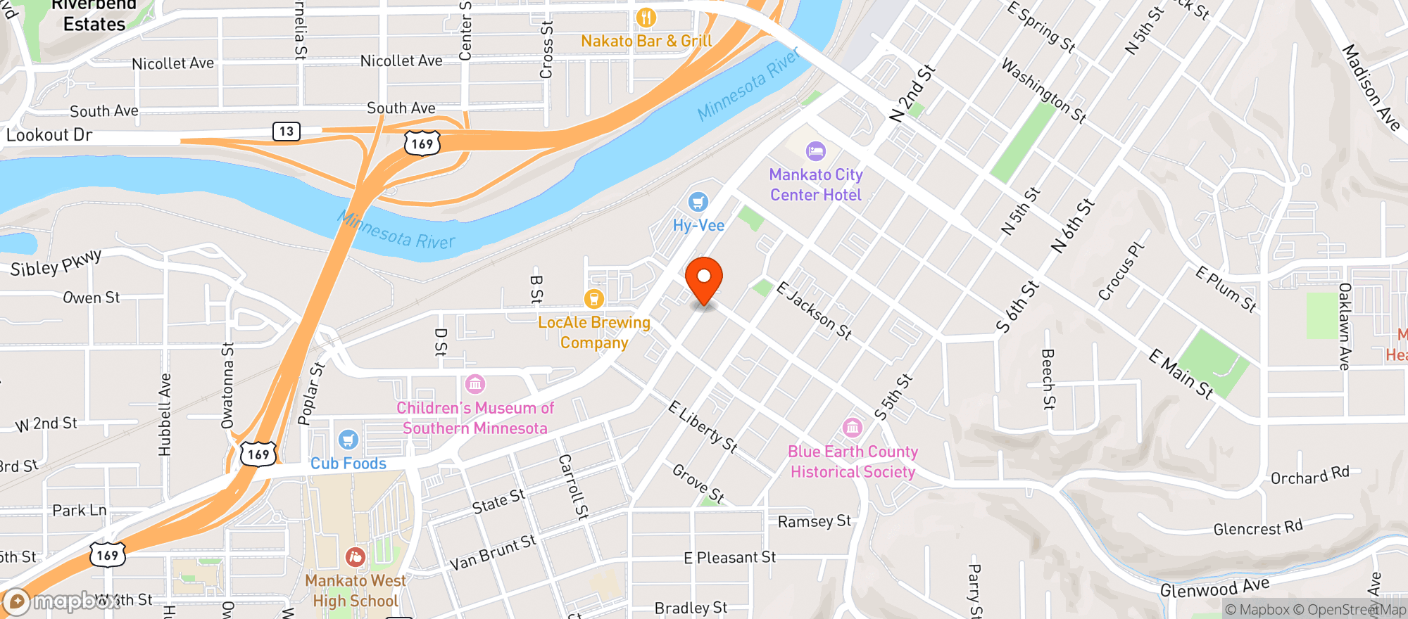 Map showing SOCIAL HOUSE
