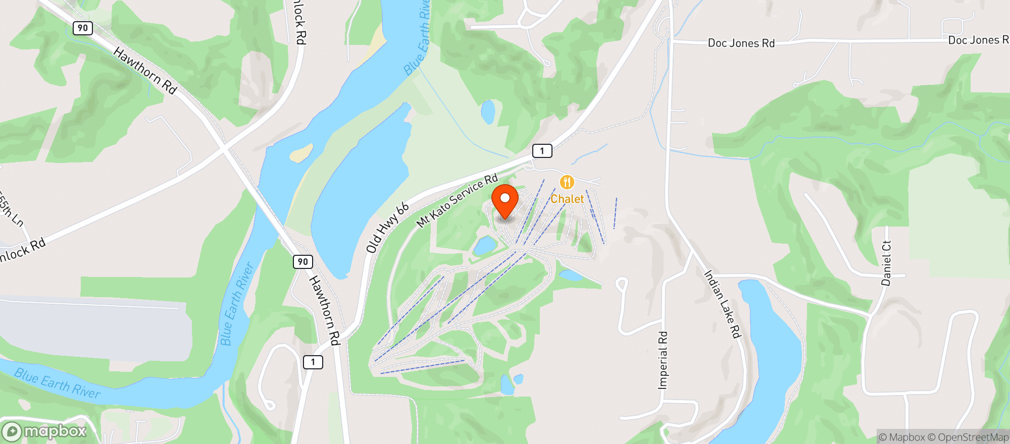 Map showing Mount Kato