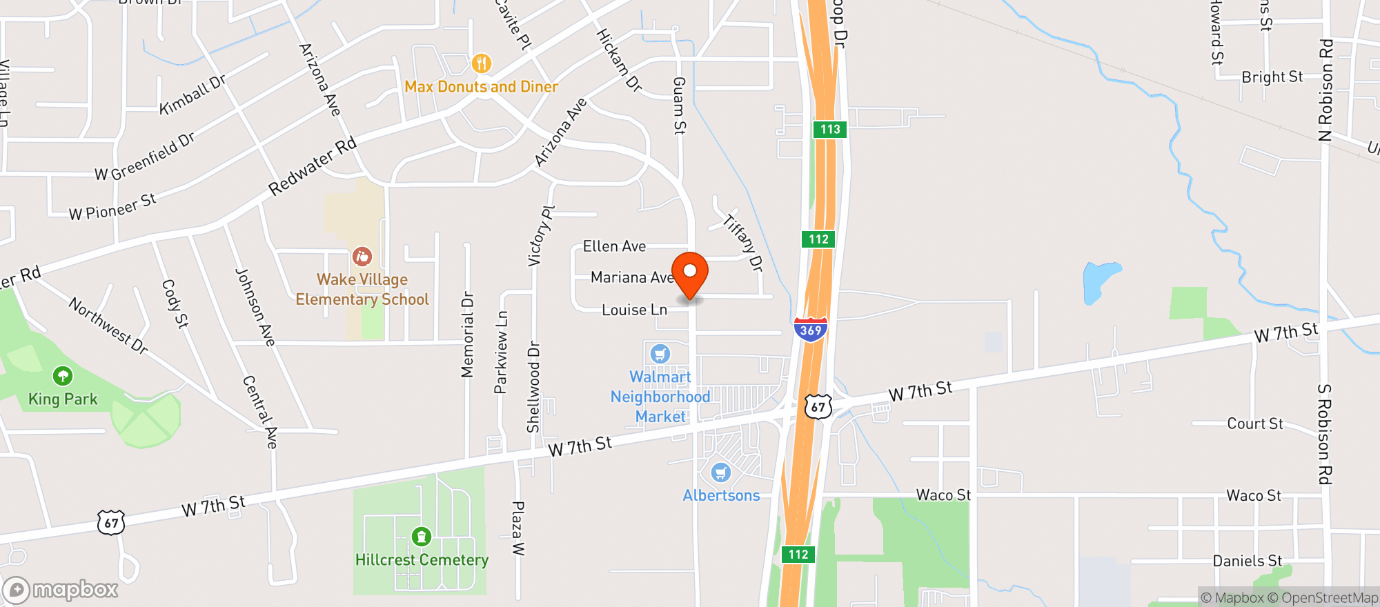 Map showing Walmart Neighborhood Market