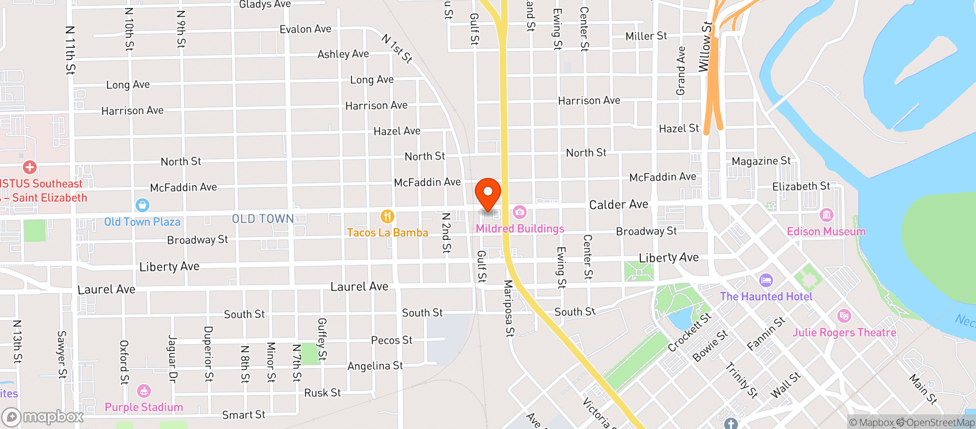 Map showing Porkys
