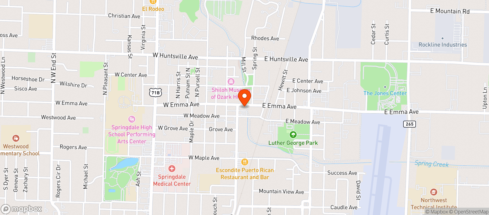 Map showing Emma Avenue Bar & Tap