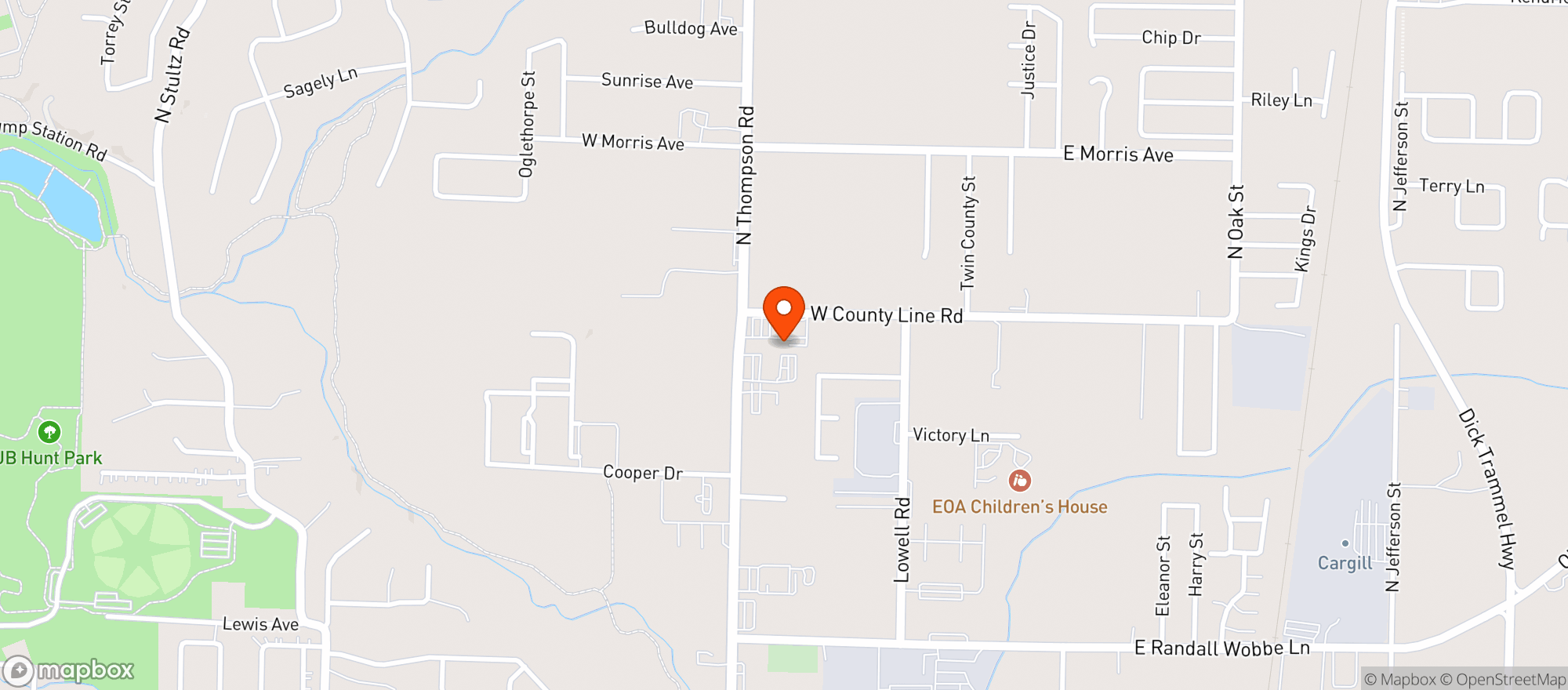 Map showing County Line Liquors