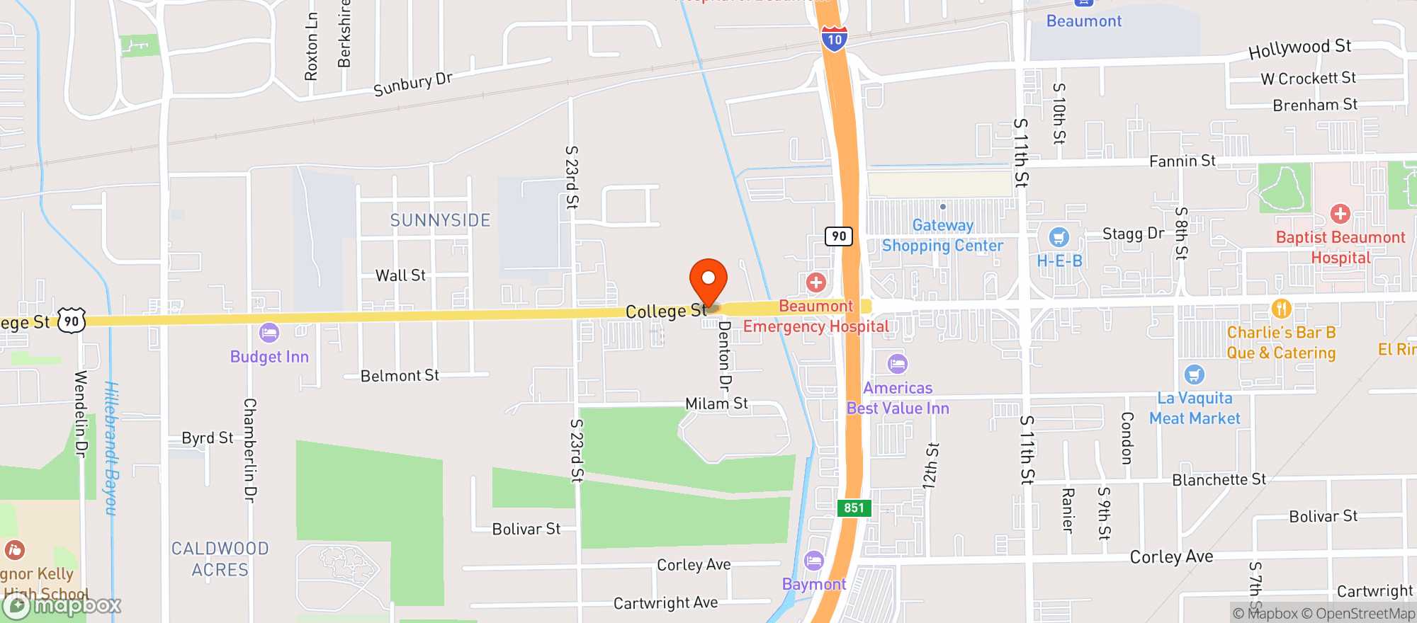 Map showing Raceway