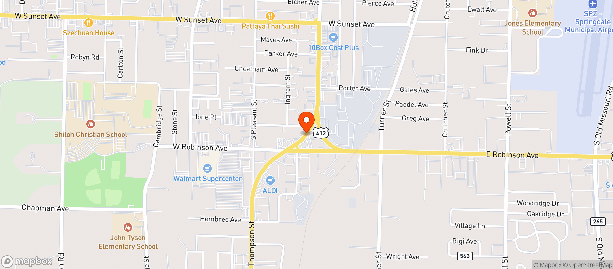 Map showing Mi Tienda Supermarket