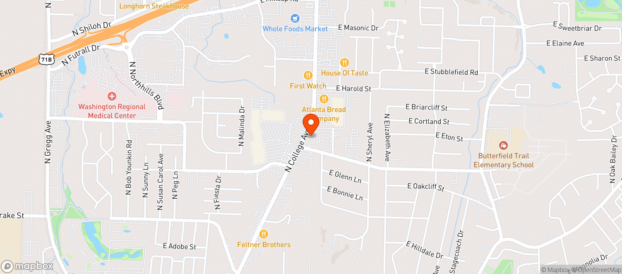 Map showing MIDWAY LIQUORS