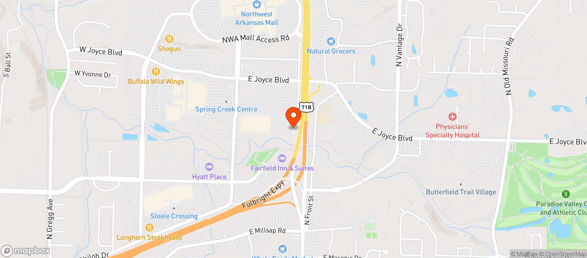 Map showing Target Store