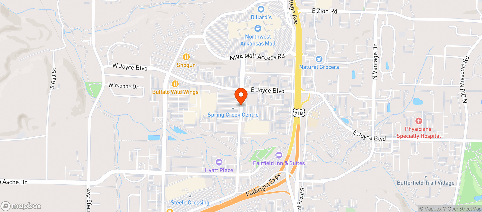 Map showing Walmart Supercenter