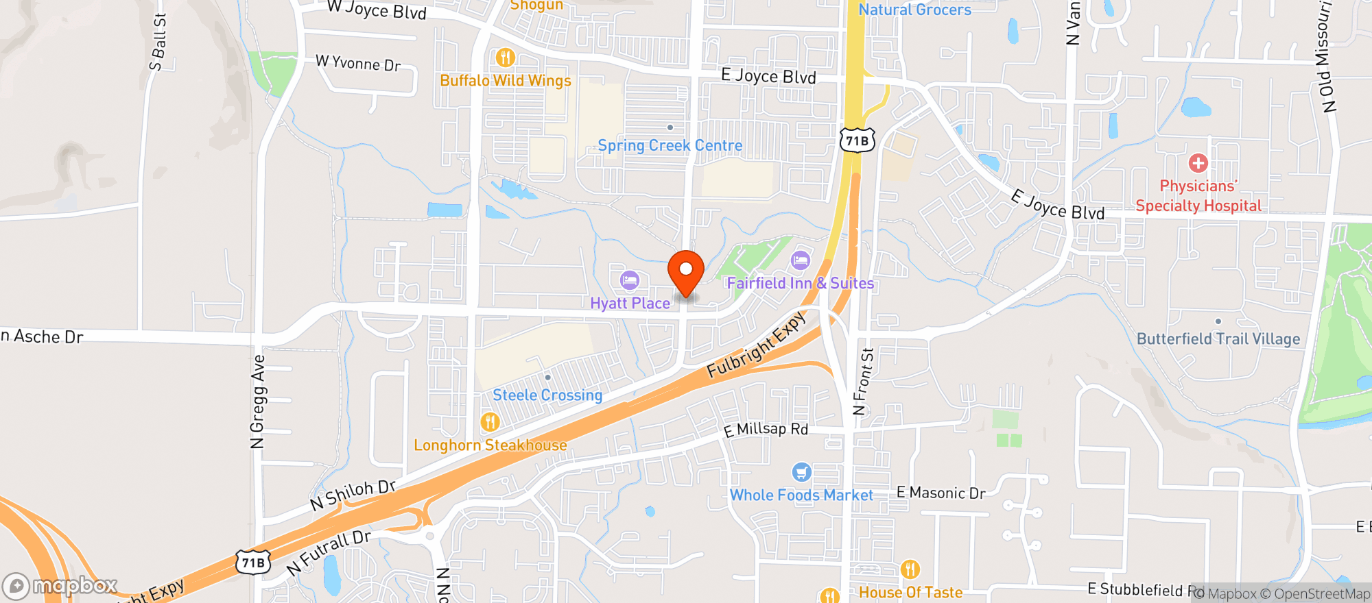 Map showing Olive Garden Italian Restaurant