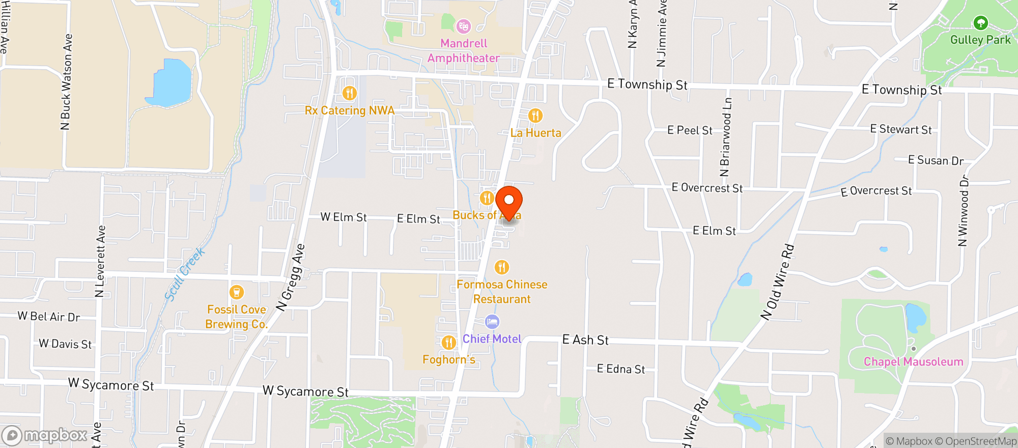 Map showing Liquor Mart & Wine Shoppe