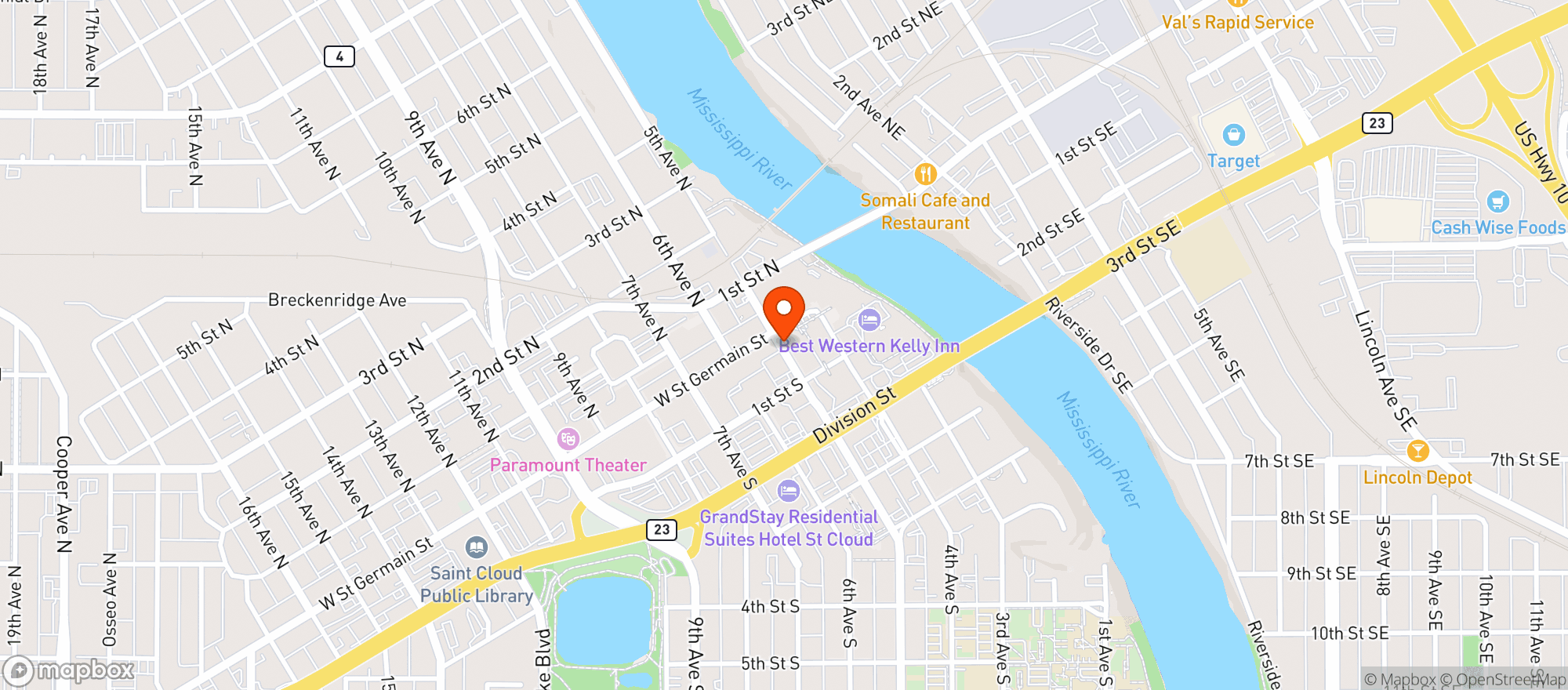 Map showing The Veranda Lounge