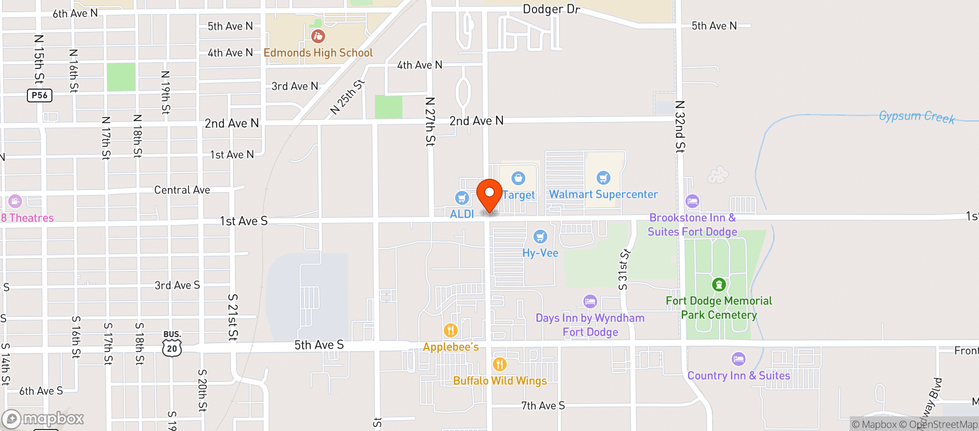 Map showing Target