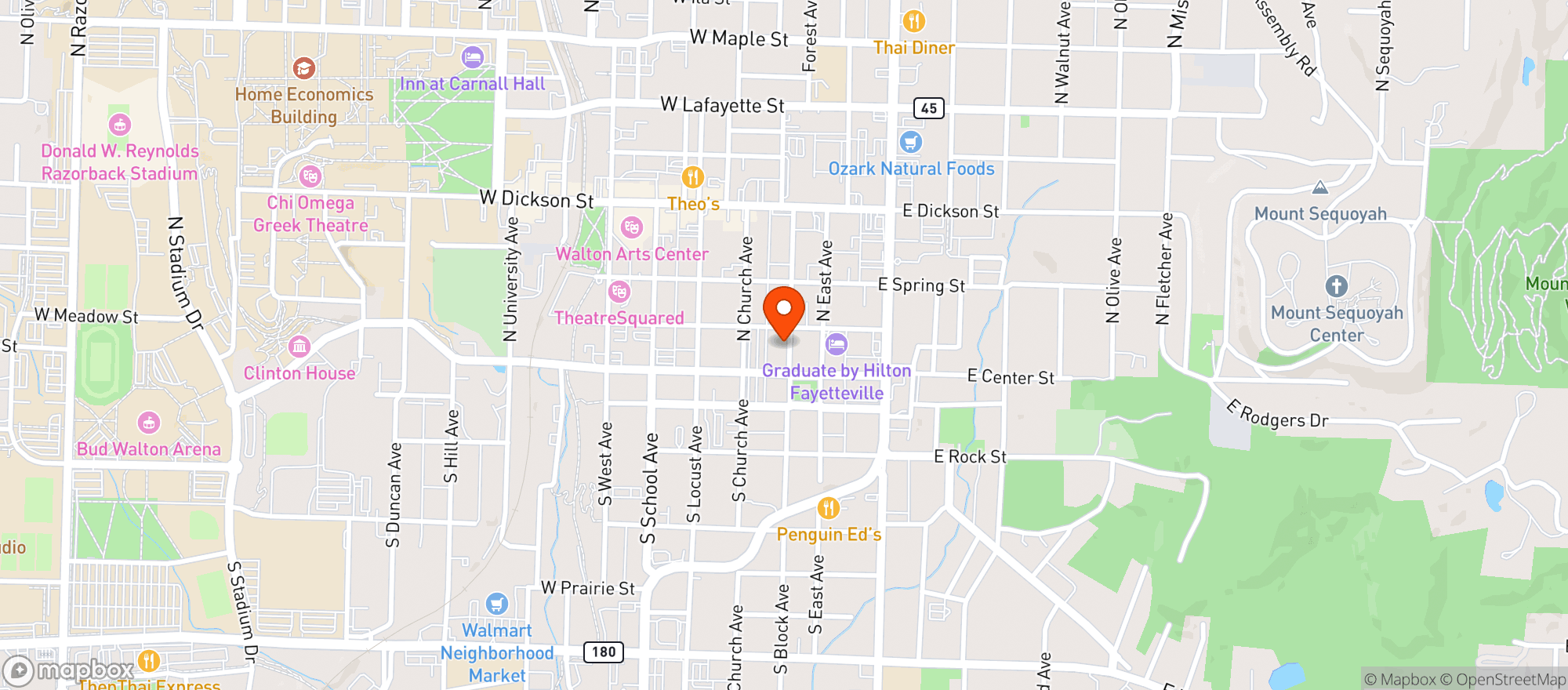 Map showing Pinpoint Pinball Bar
