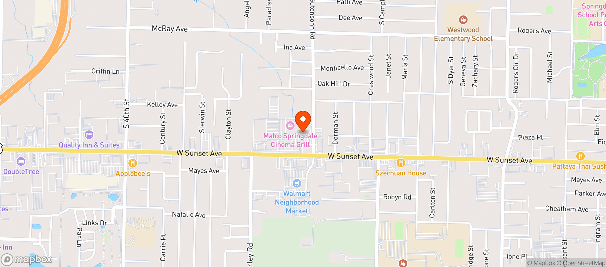 Map showing Harps Food Store #119