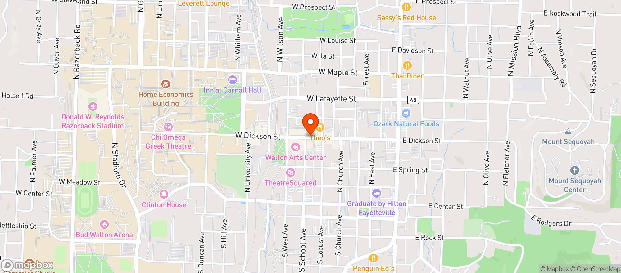 Map showing Smoke & Barrel Tavern