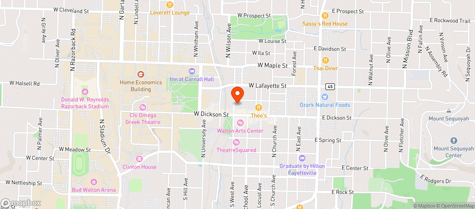 Map showing Hammontree's Grilled Cheese