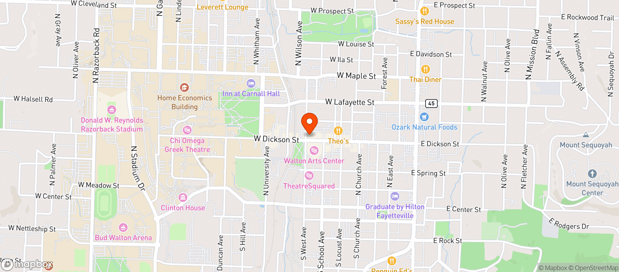 Map showing Tin Roof