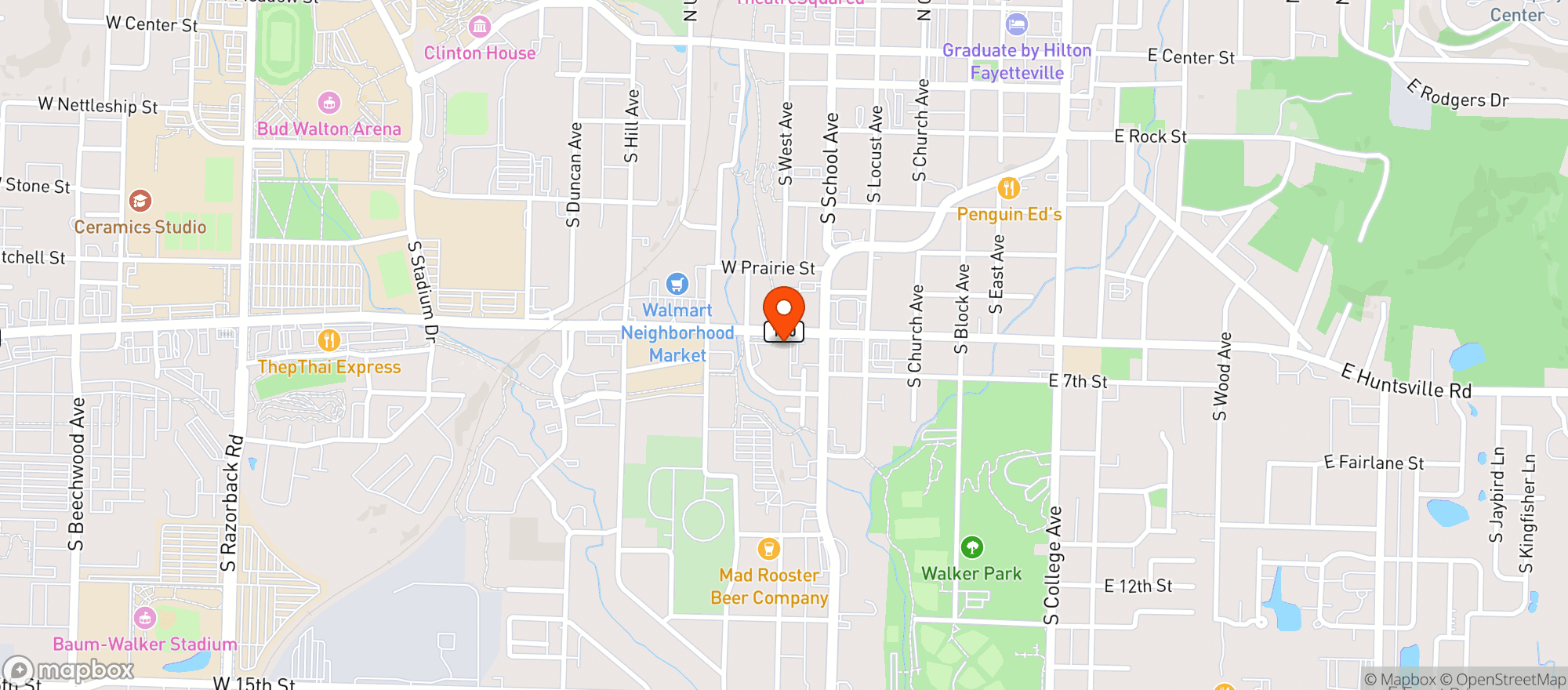 Map showing The Meteor Cafe