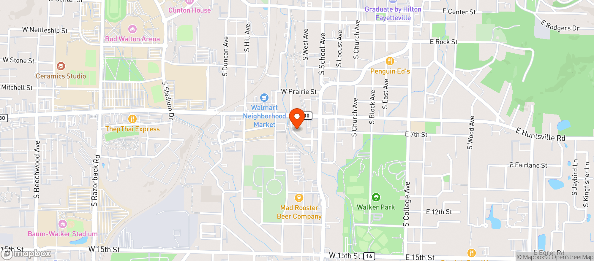 Map showing Moxy Hotel