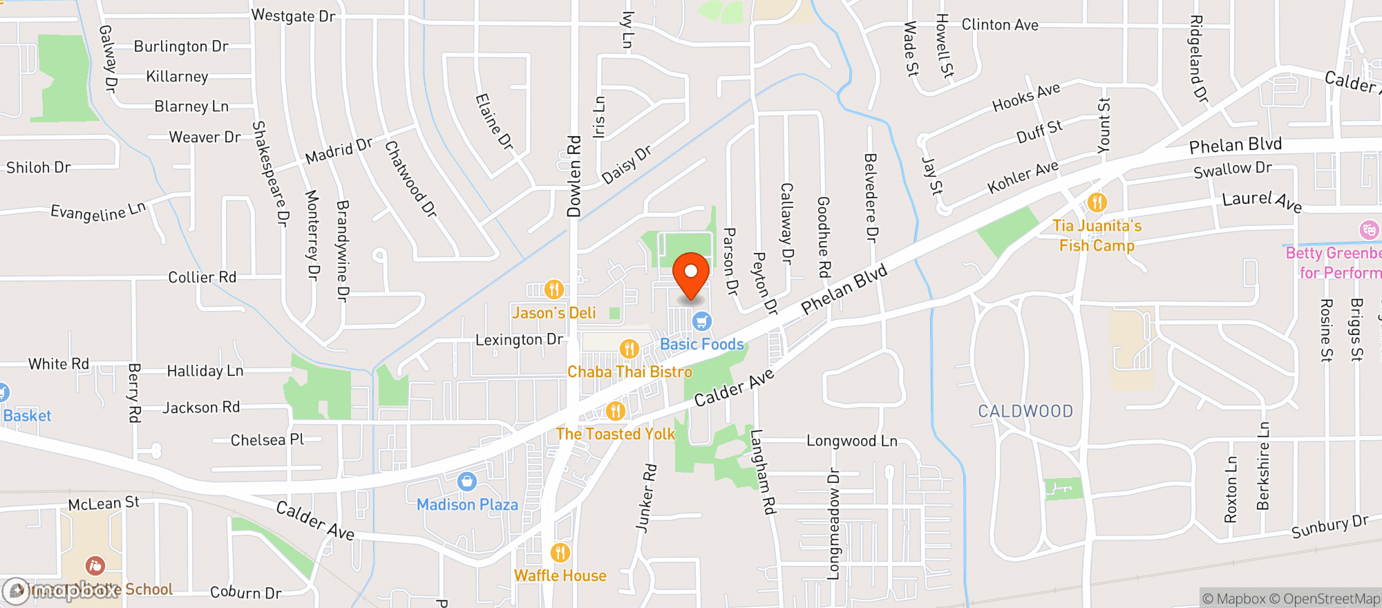 Map showing Buckstin Brewing Company