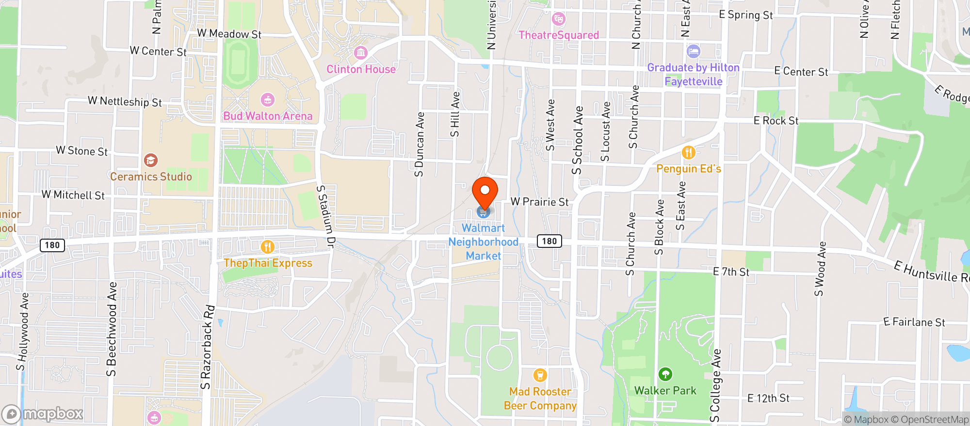 Map showing Walmart Neighborhood Mkt