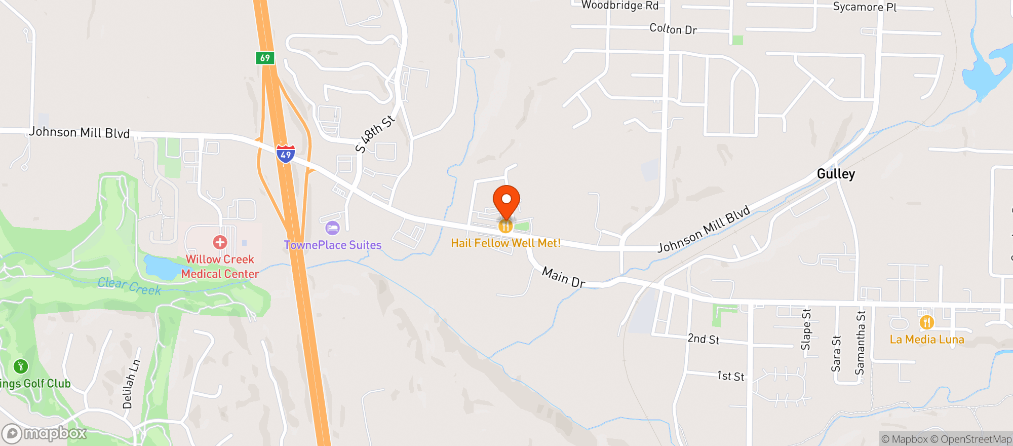 Map showing Hail Fellow Well Met