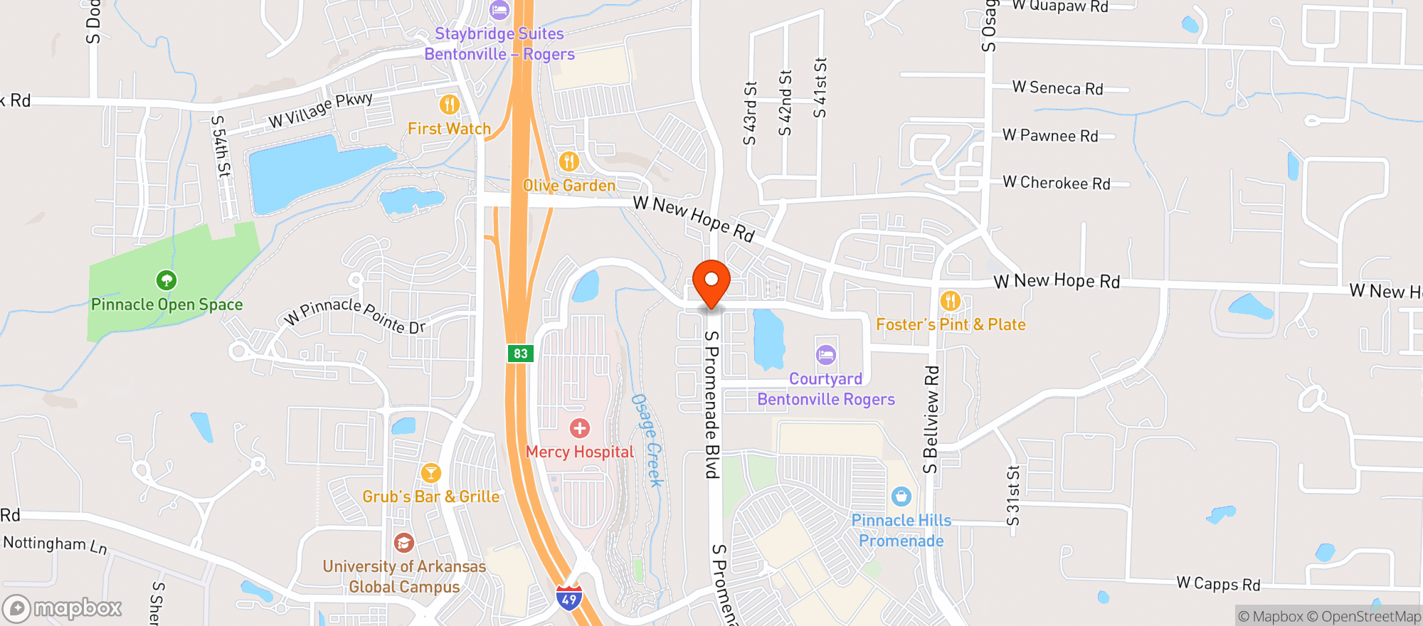 Map showing Gnc - 3653 - Creekside Retail