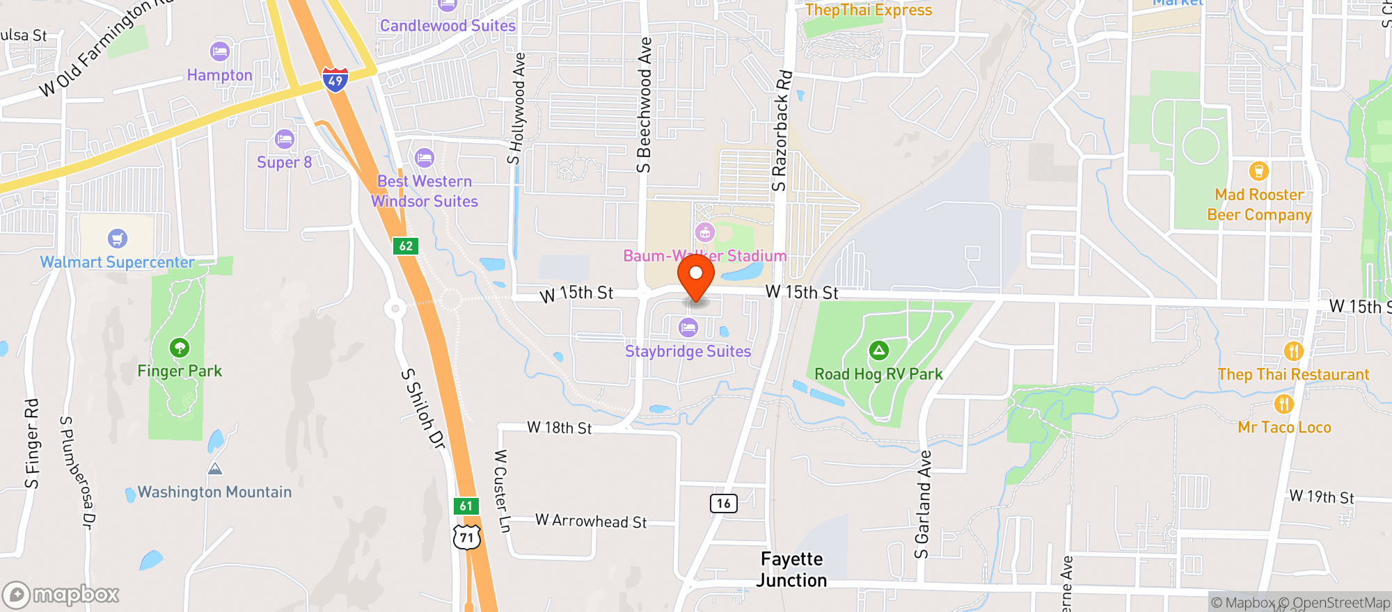 Map showing Stadium Liquor