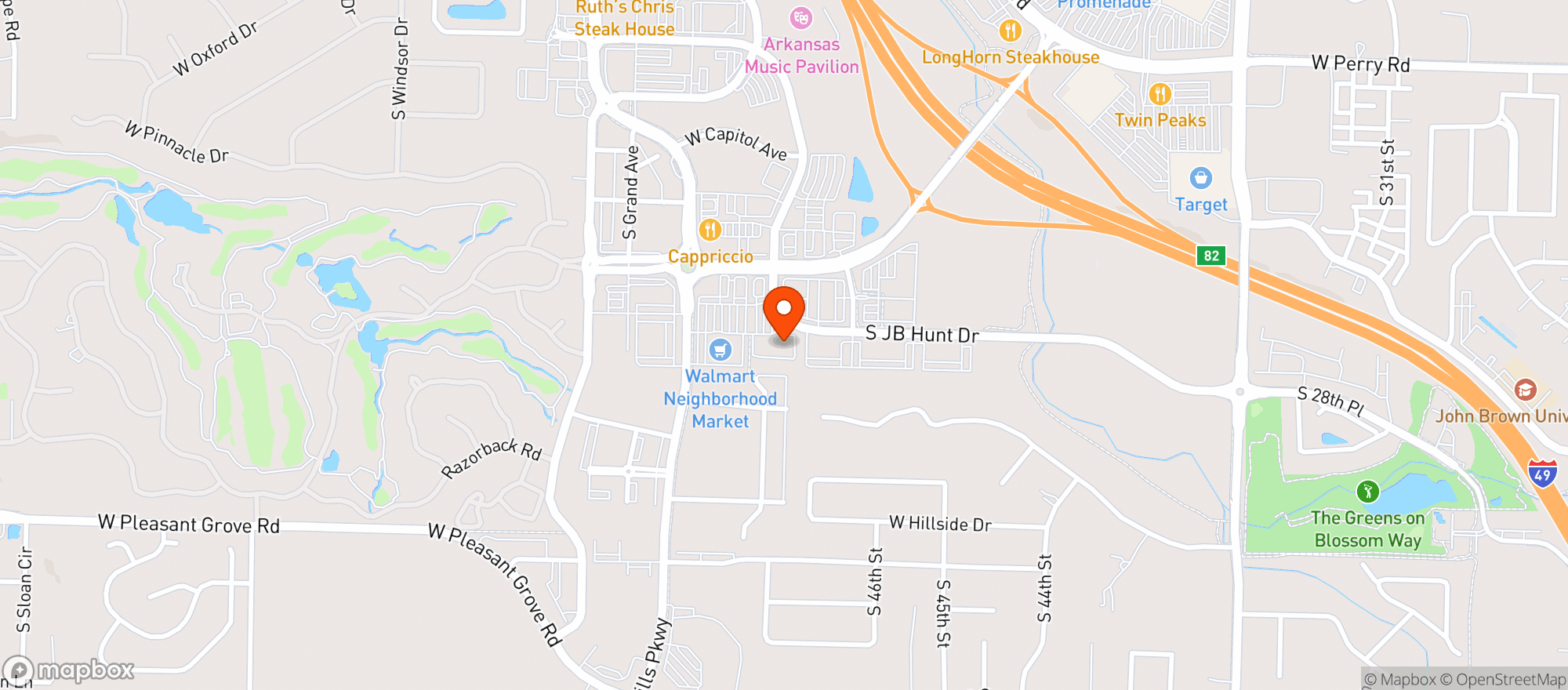 Map showing Uptown Kitchen & Taphouse