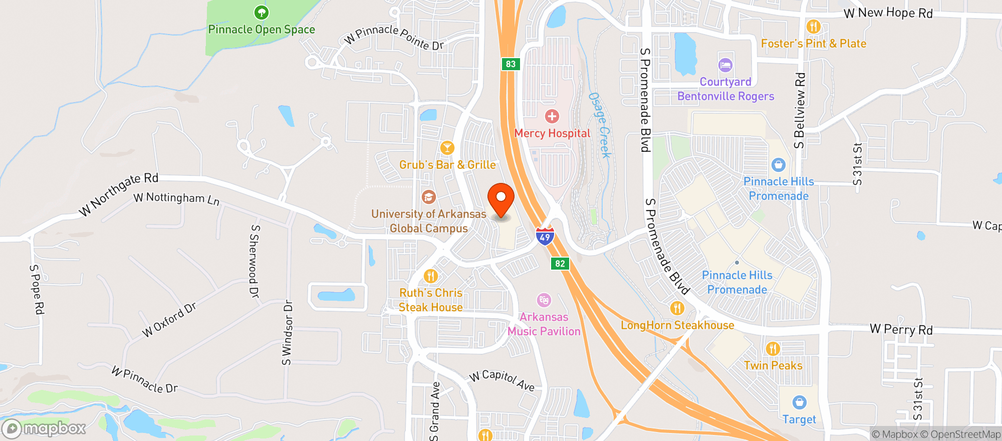 Map showing Embassy Suites