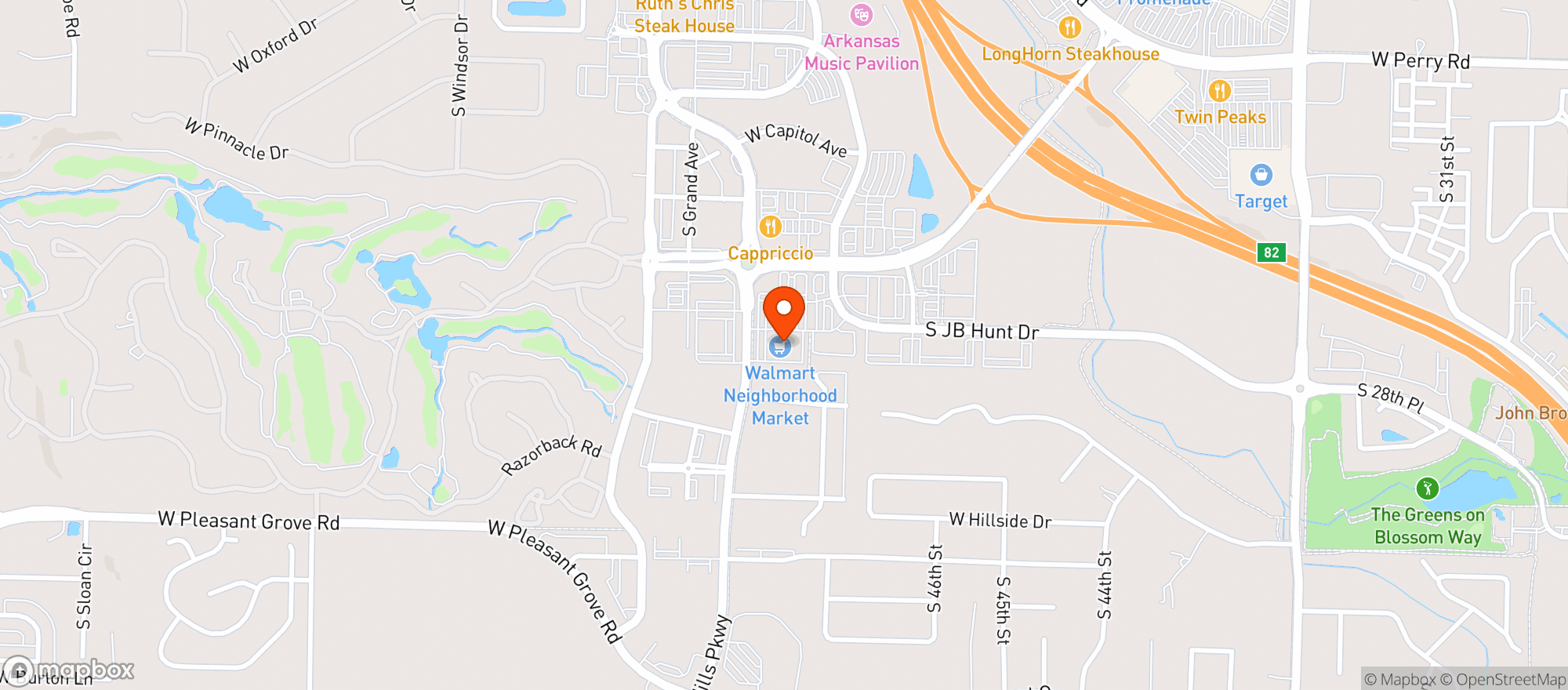 Map showing Walmart Neighborhood Mkt