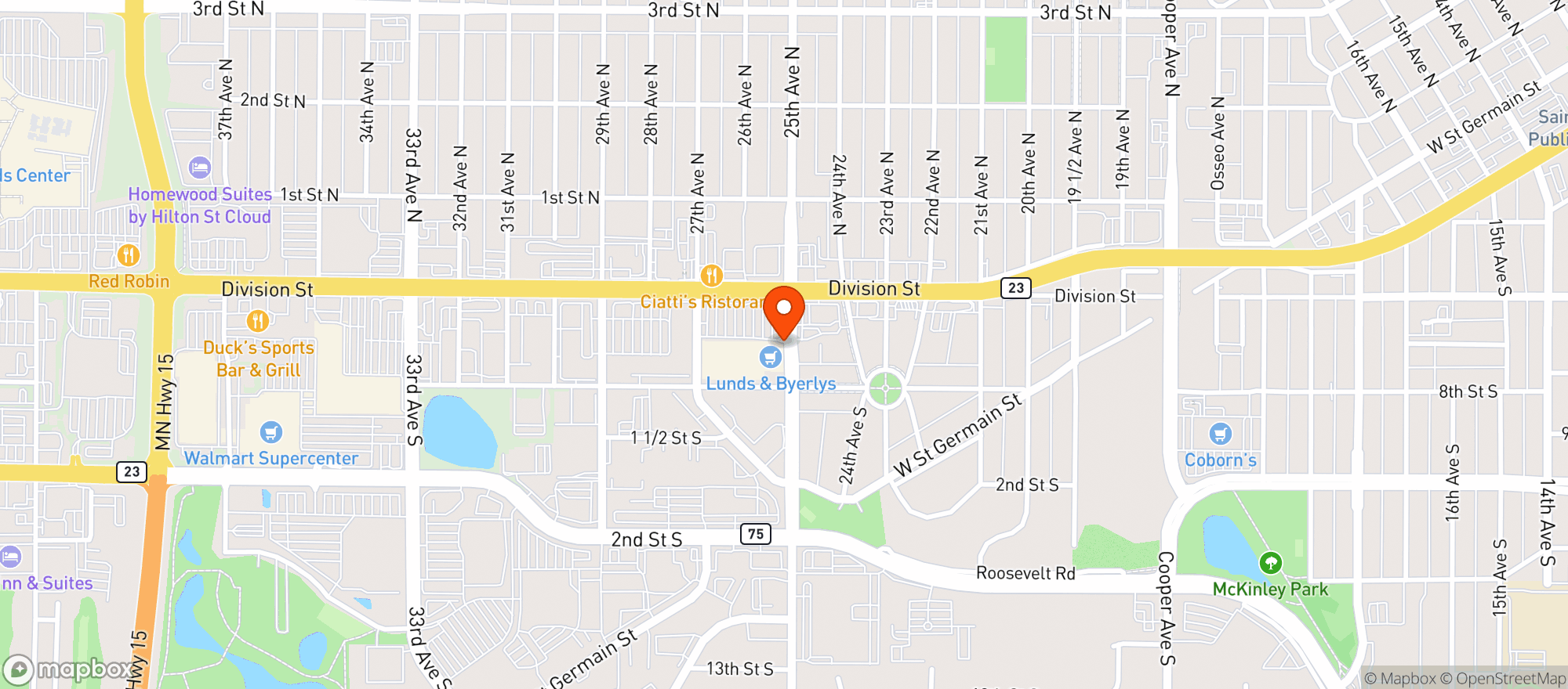 Map showing Lunds and Byerlys - St Cloud - 00819011