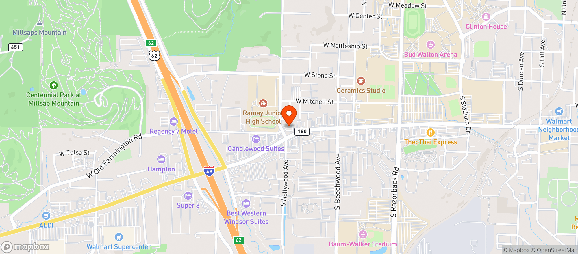 Map showing Blue Top Liquor