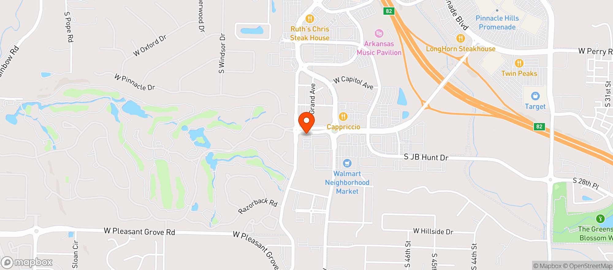 Map showing Melting Pot Rogers