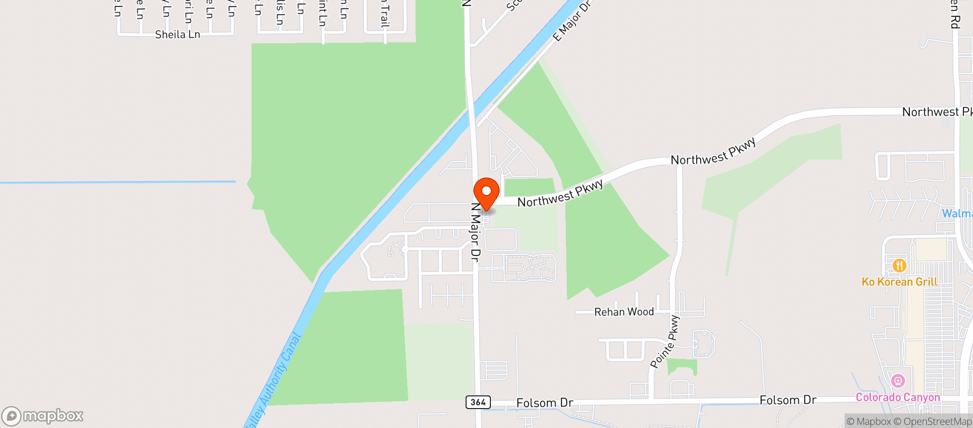 Map showing FUEL DUDE