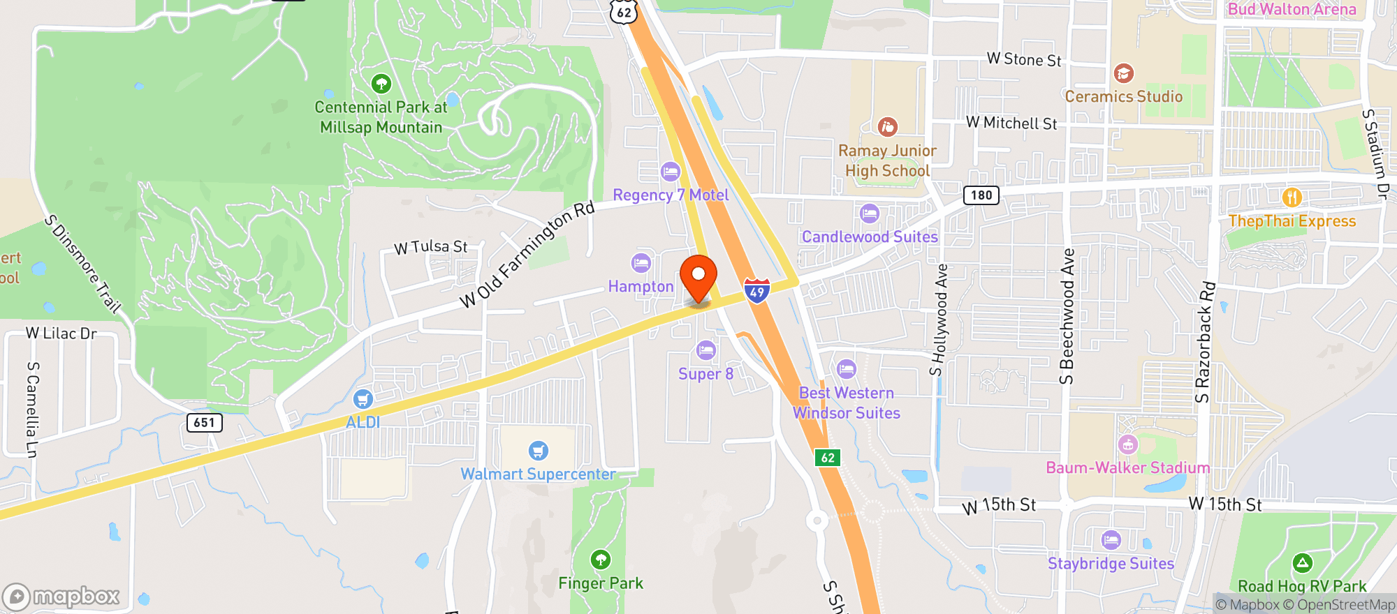Map showing A1 Liquor