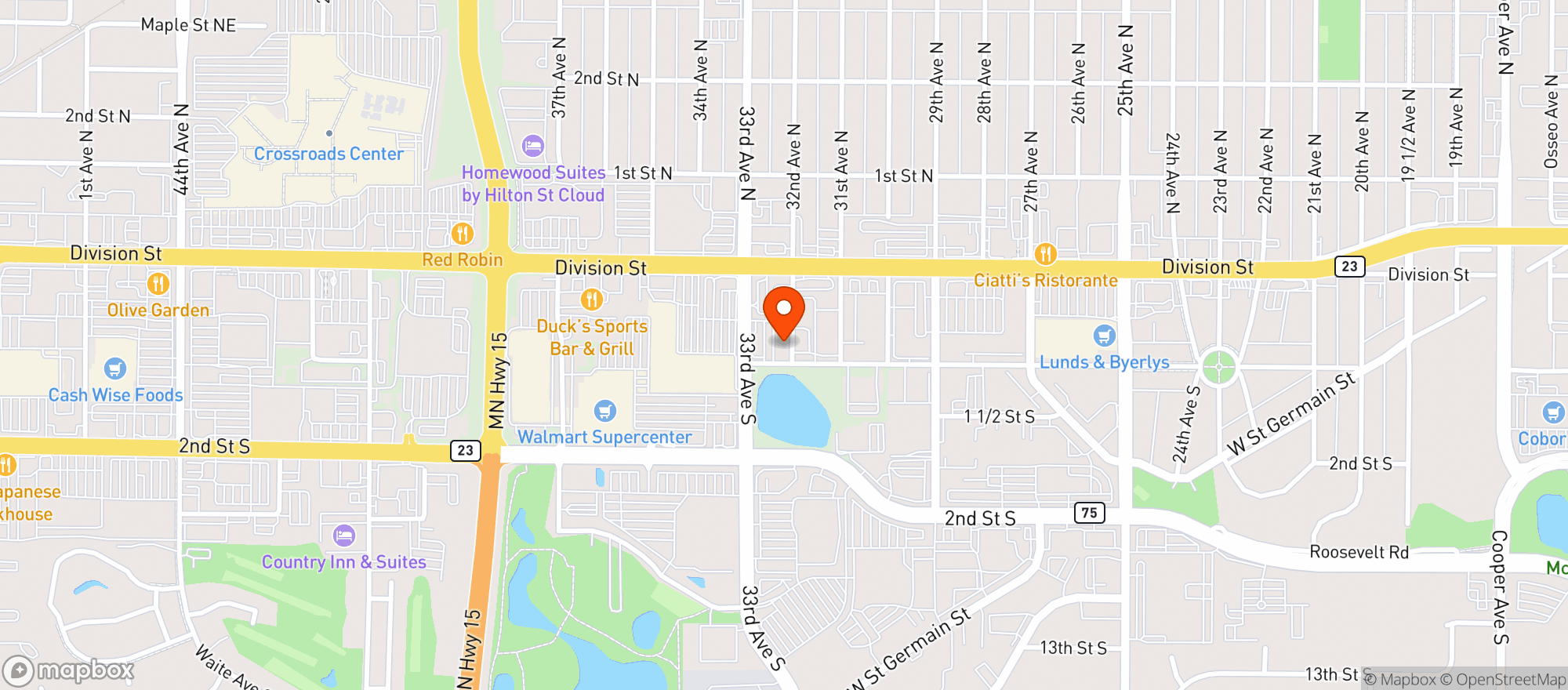 Map showing Crown Liquor And Wine