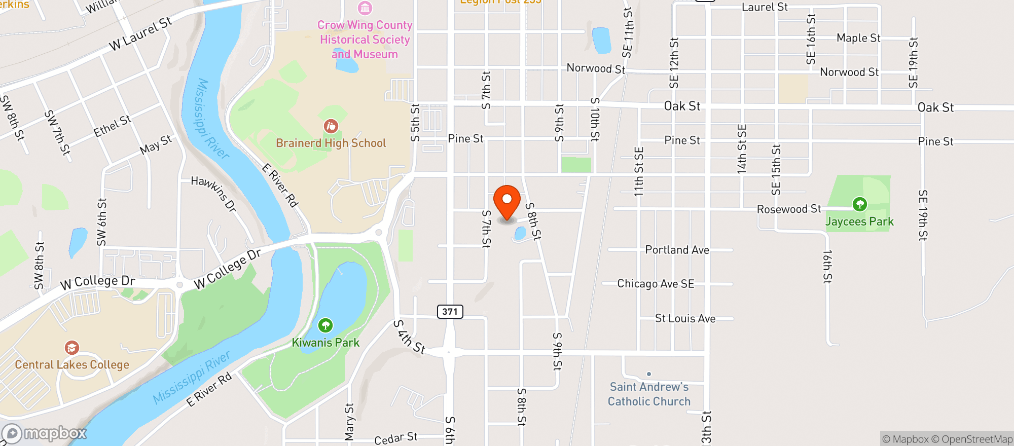 Map showing Southern Glazers Wine & Spirits