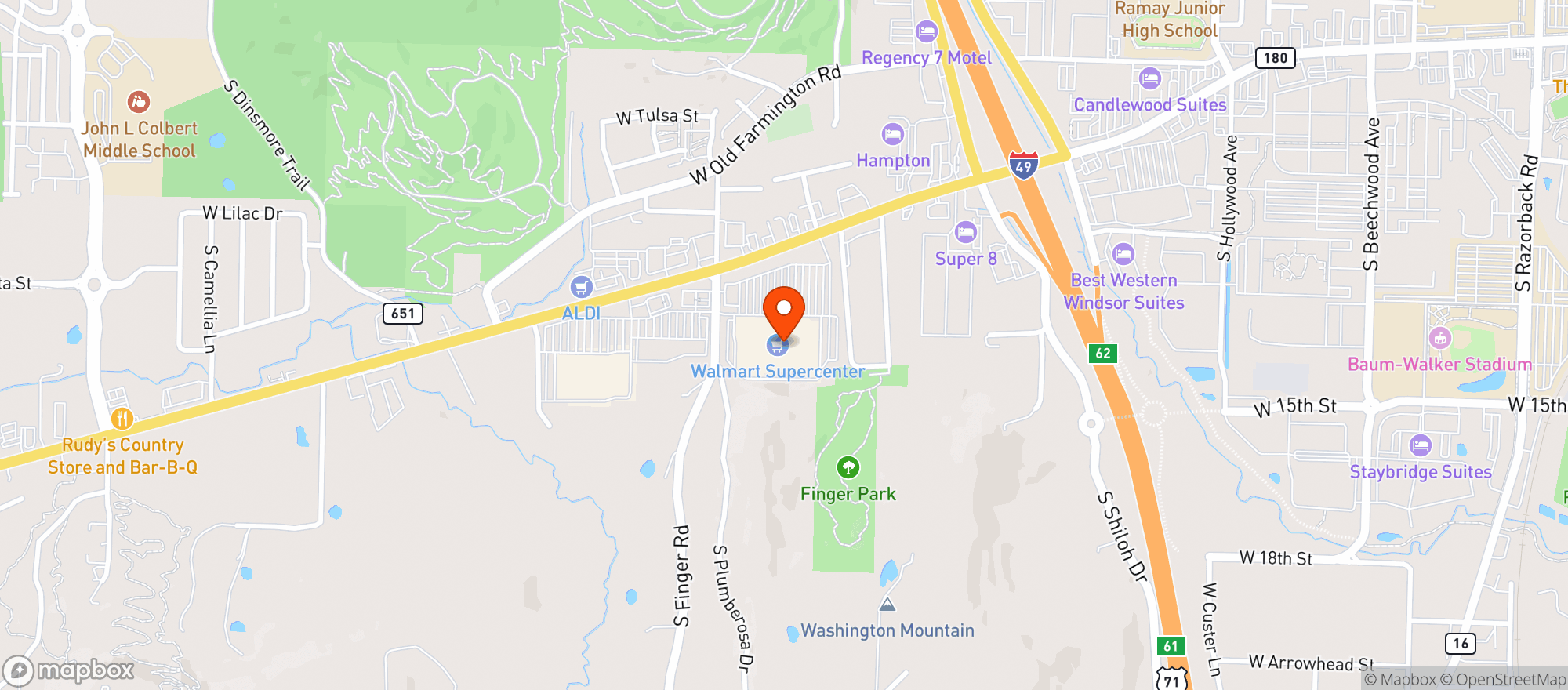 Map showing Walmart Supercenter