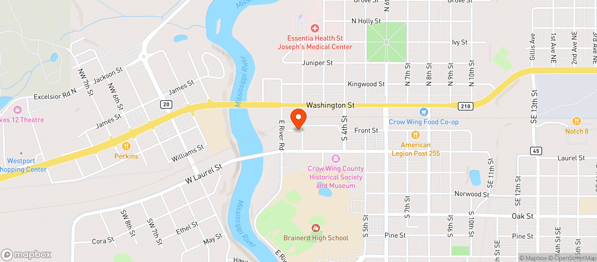 Map showing Eagles Lodge