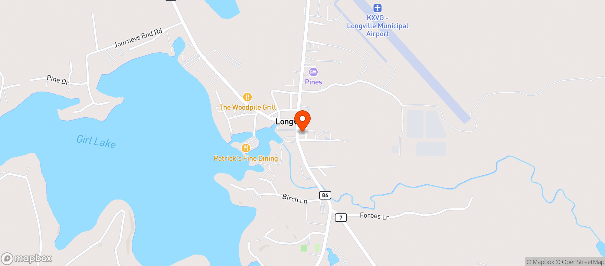 Map showing Jerry's One Stop