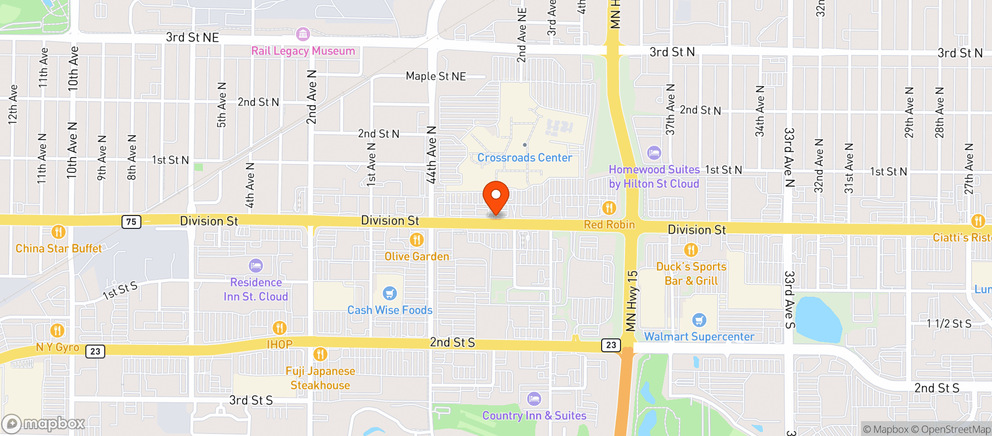 Map showing Target