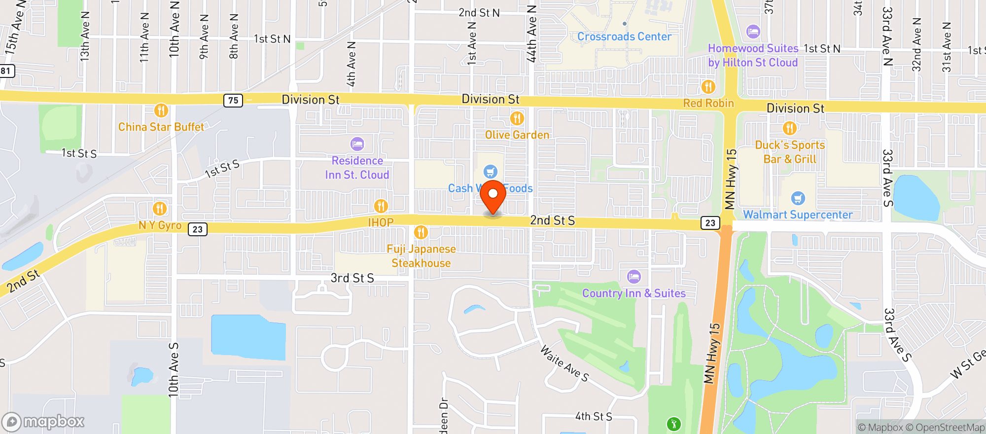 Map showing Cash Wise Liquor