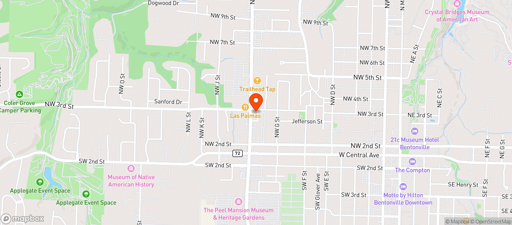 Map showing ARCHIES SANDWICHERY #0