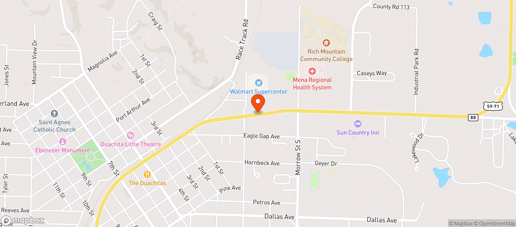 Map showing Walmart Supercenter