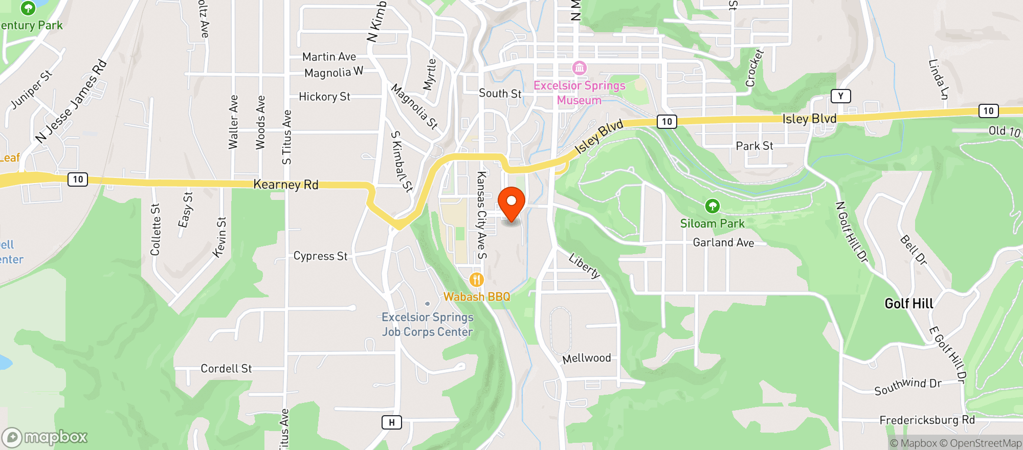 Map showing The Elms Hotel & Spa