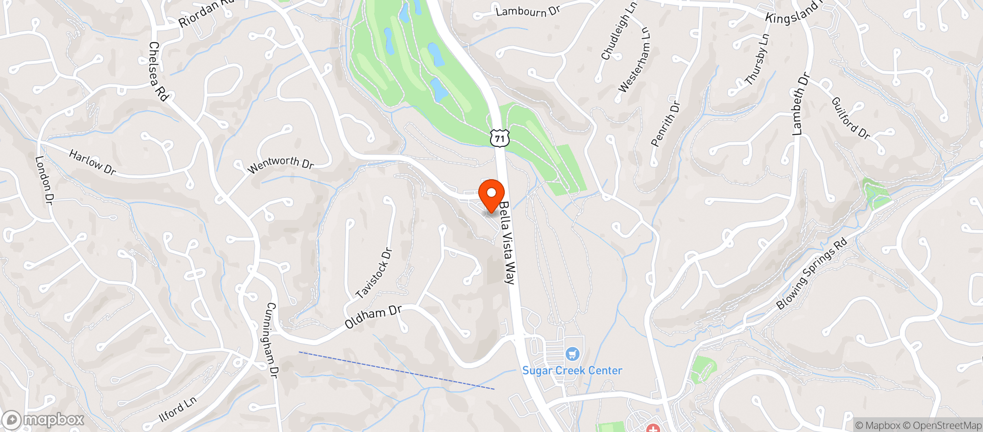 Map showing Bella Vista Wine And Spirits