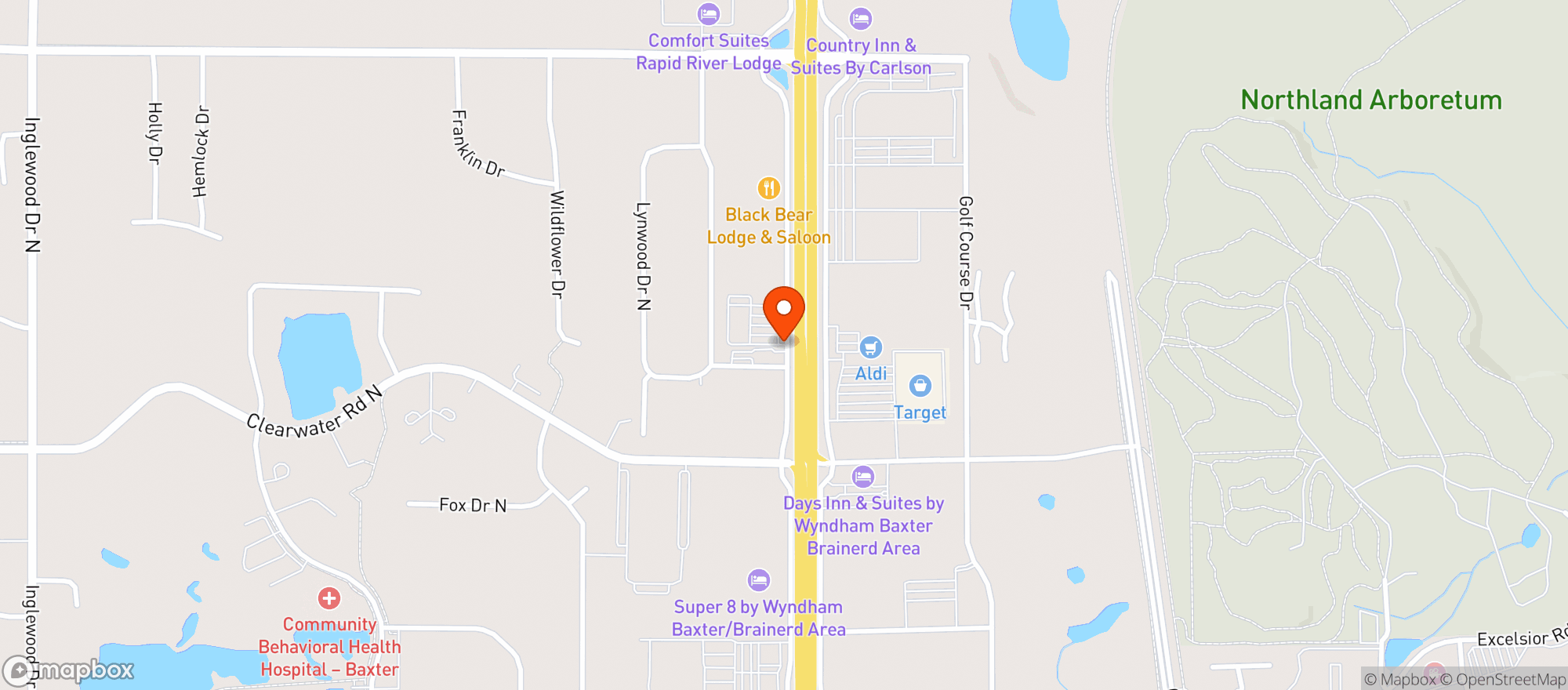 Map showing Buffalo Wild Wings Gril #147