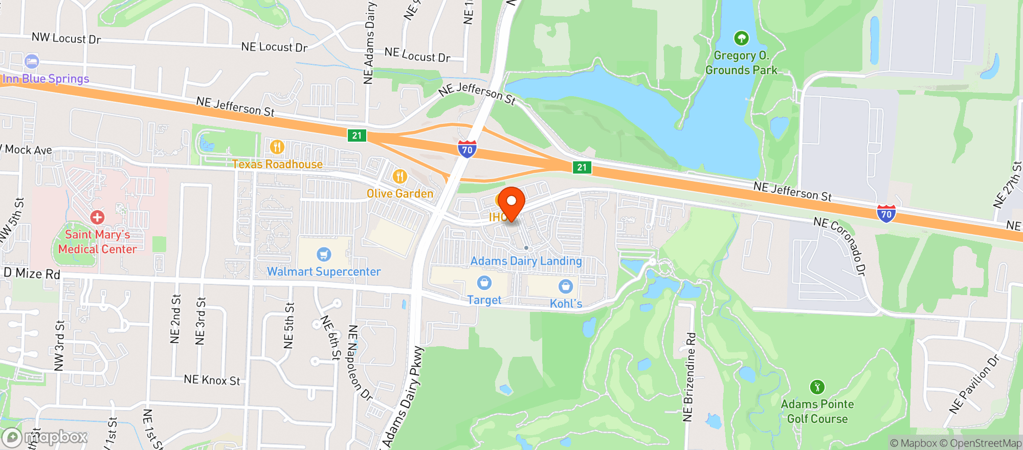 Map showing Gnc