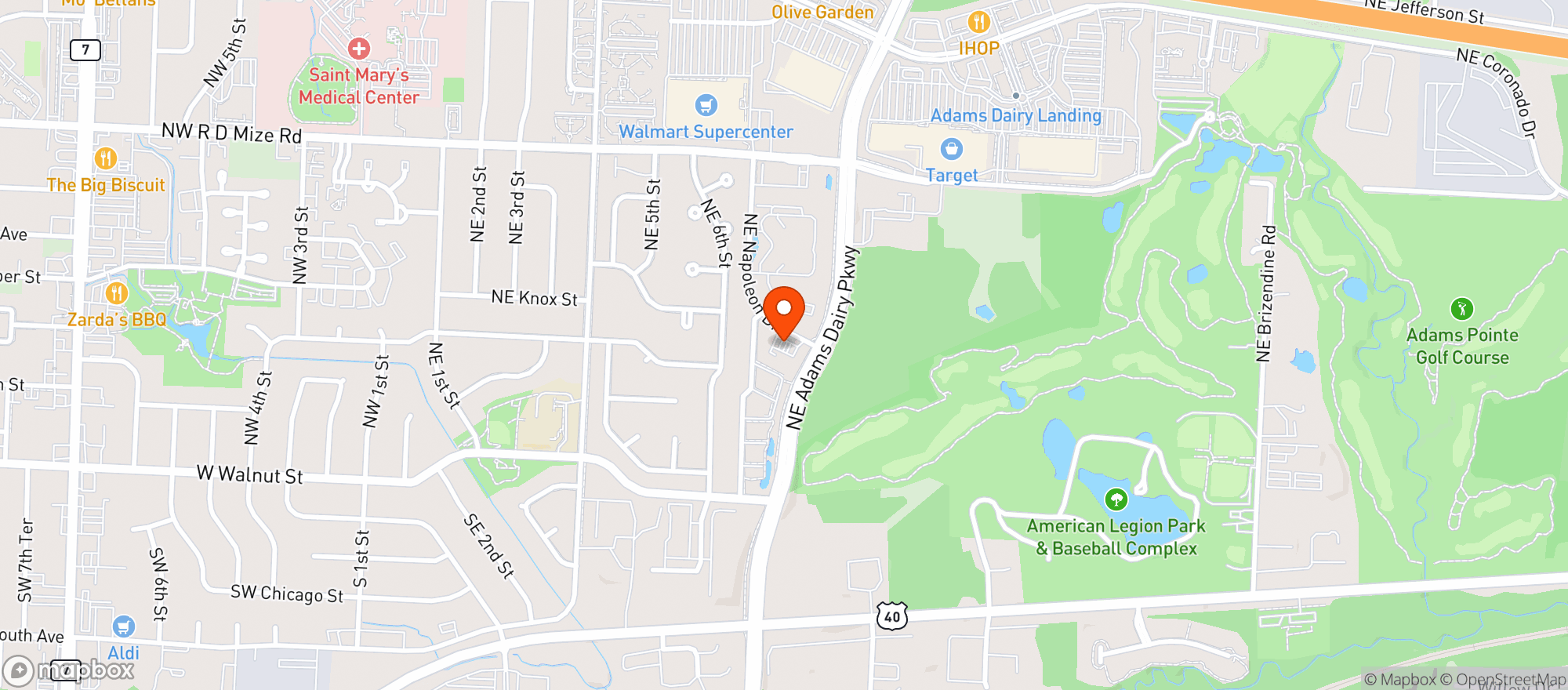 Map showing Speedway