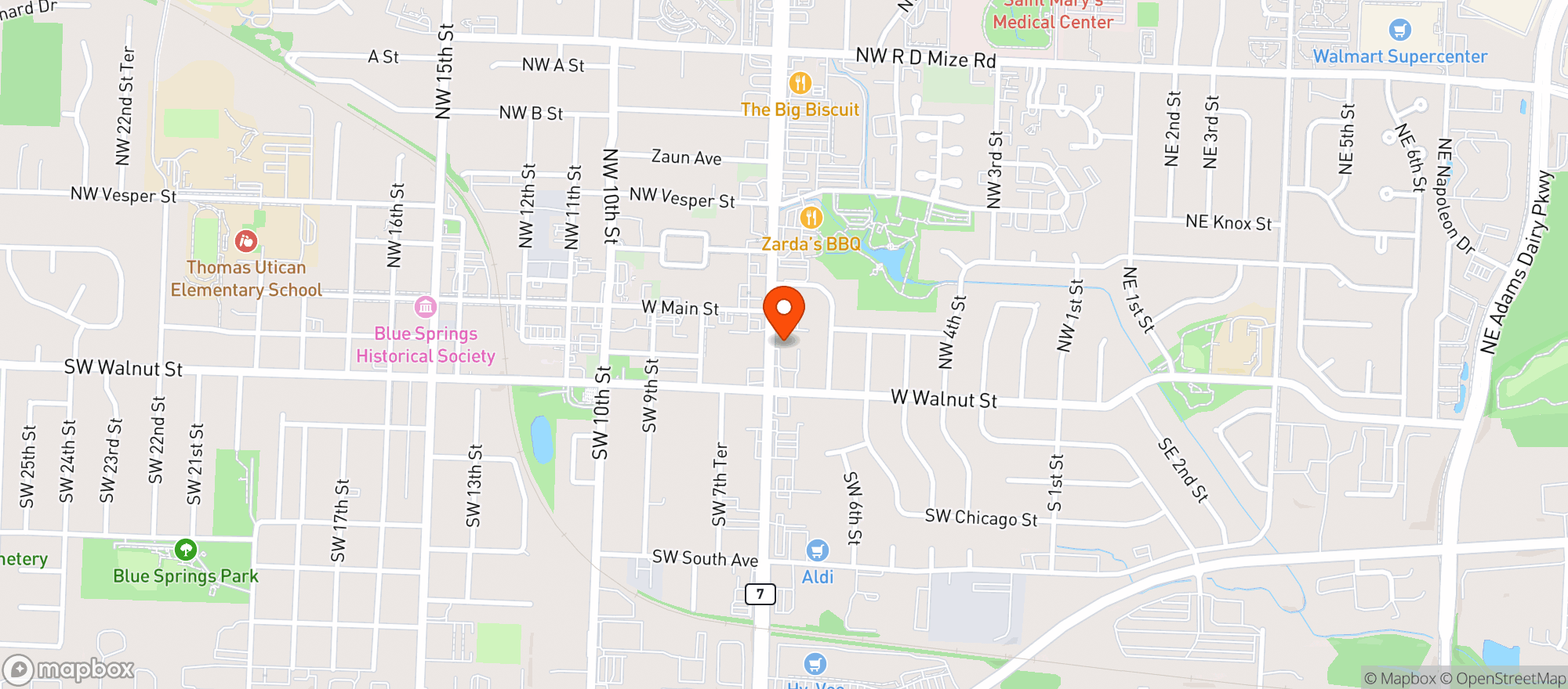 Map showing Liquor Houzz - Hwy 7